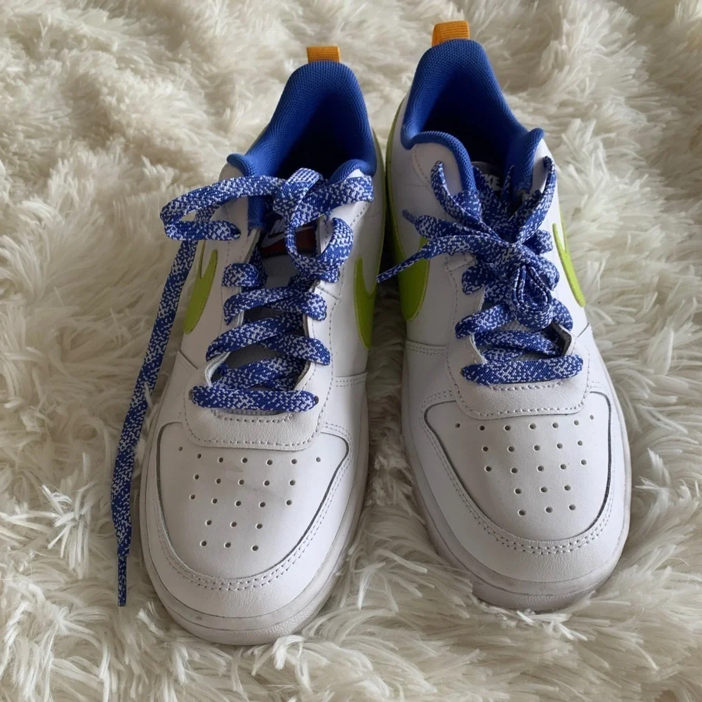 Nike‎ All Day Play size 5.5Y White Neon NEW